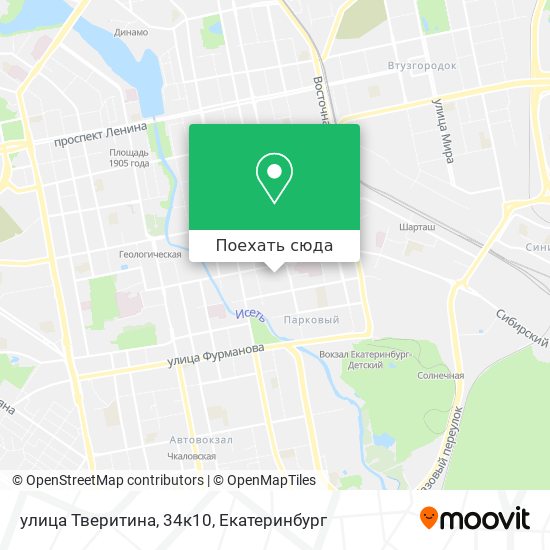 Карта улица Тверитина, 34к10