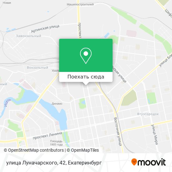 Карта улица Луначарского, 42