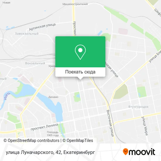 Карта улица Луначарского, 42