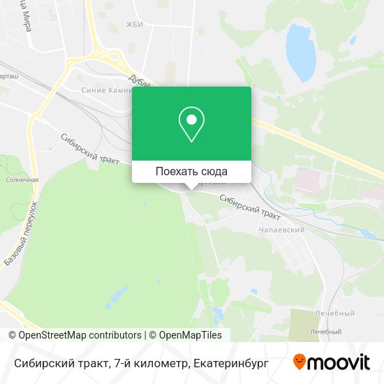 Карта Сибирский тракт, 7-й километр