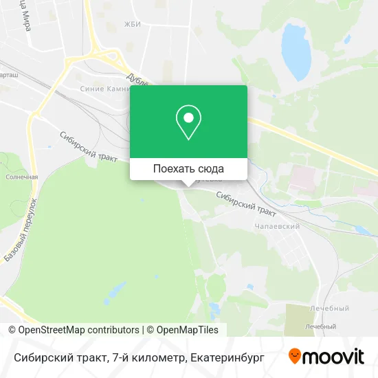 Карта Сибирский тракт, 7-й километр