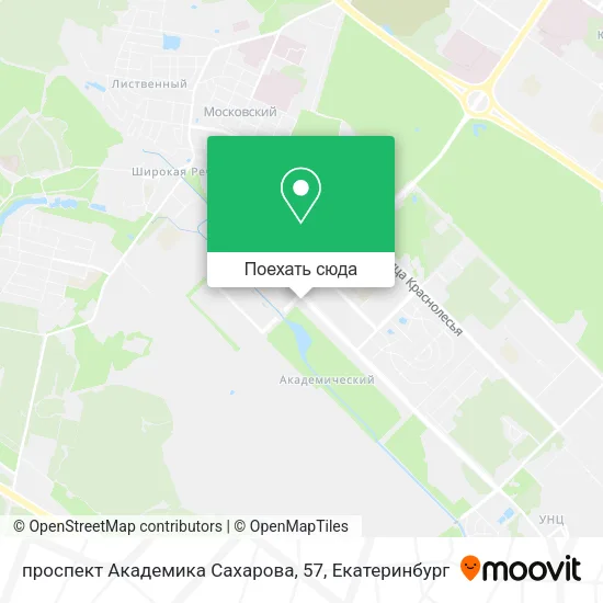 Карта проспект Академика Сахарова, 57