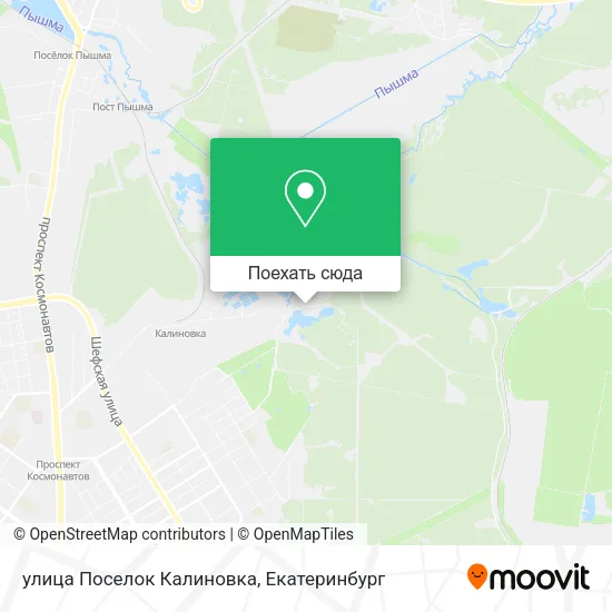 Карта улица Поселок Калиновка
