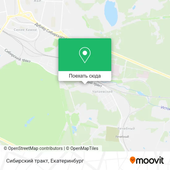 Карта Сибирский тракт