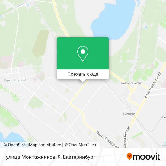 Карта улица Монтажников, 9