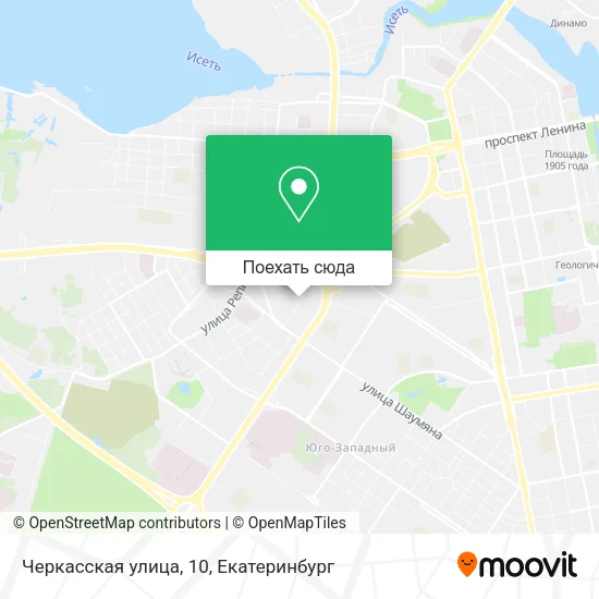 Карта Черкасская улица, 10