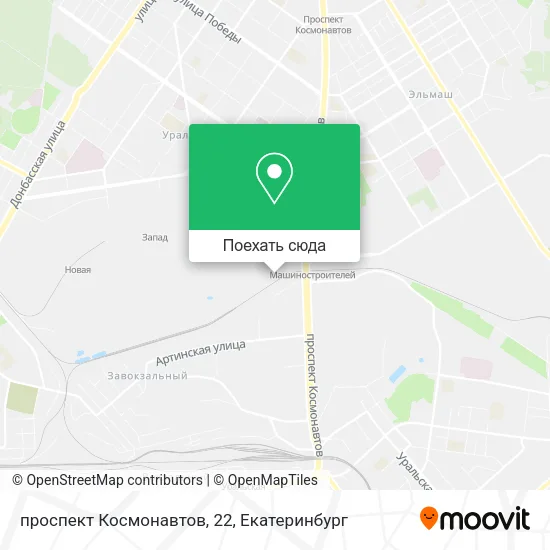 Карта проспект Космонавтов, 22