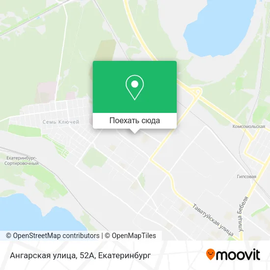 Карта Ангарская улица, 52А