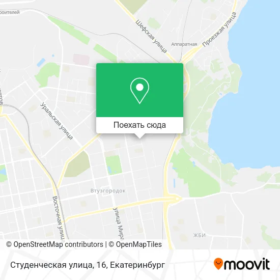 Карта Студенческая улица, 16