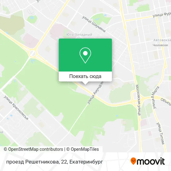 Карта проезд Решетникова, 22
