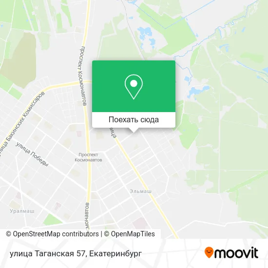 Карта улица Таганская 57