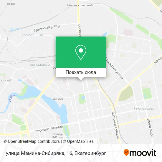 Карта улица Мамина-Сибиряка, 16