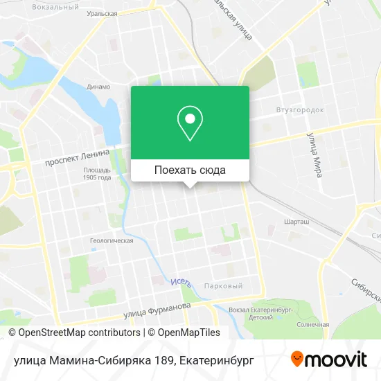 Карта улица Мамина-Сибиряка 189