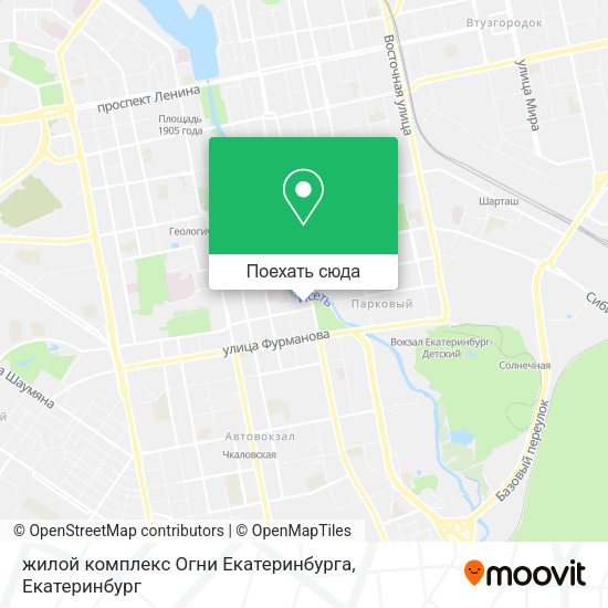 Карта жилой комплекс Огни Екатеринбурга