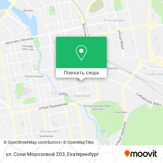 Карта ул. Сони Морозовой 203