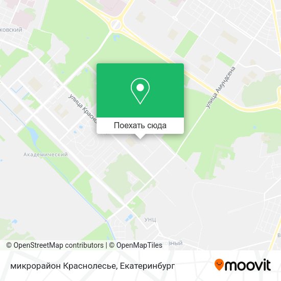 Карта микрорайон Краснолесье