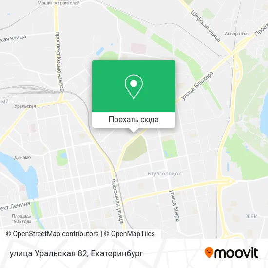 Карта улица Уральская 82