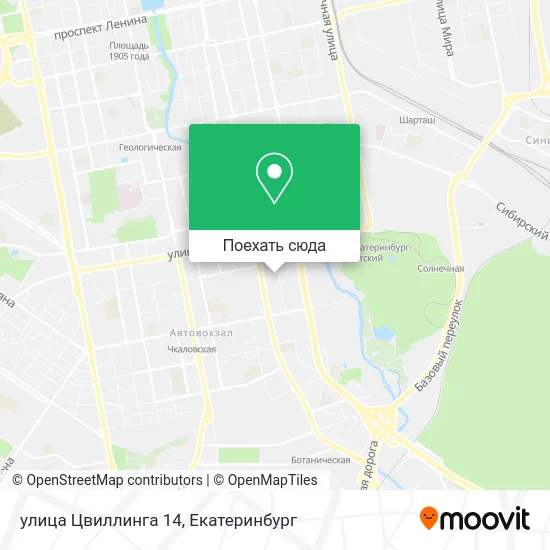 Карта улица Цвиллинга 14