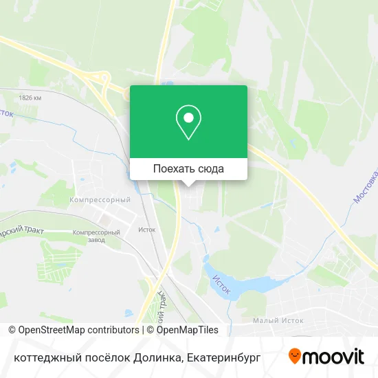 Карта коттеджный посёлок Долинка