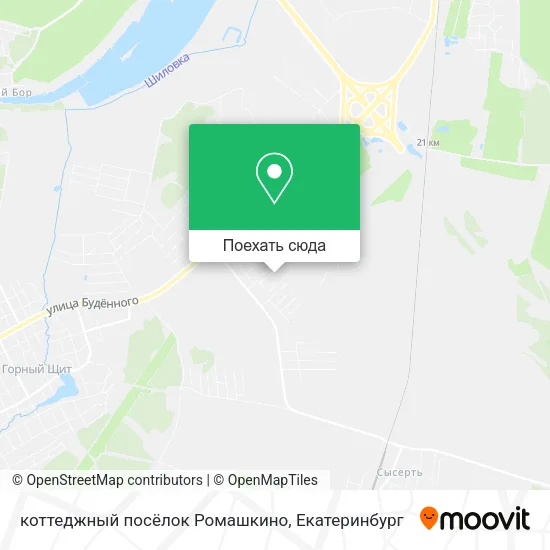 Карта коттеджный посёлок Ромашкино