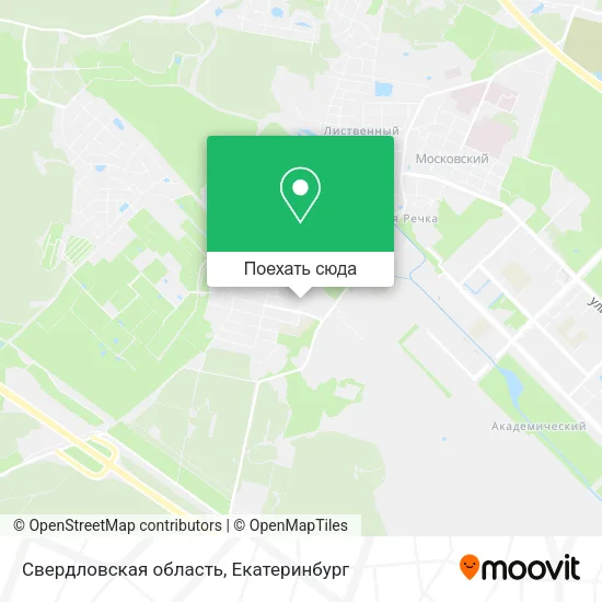 Карта Свердловская область