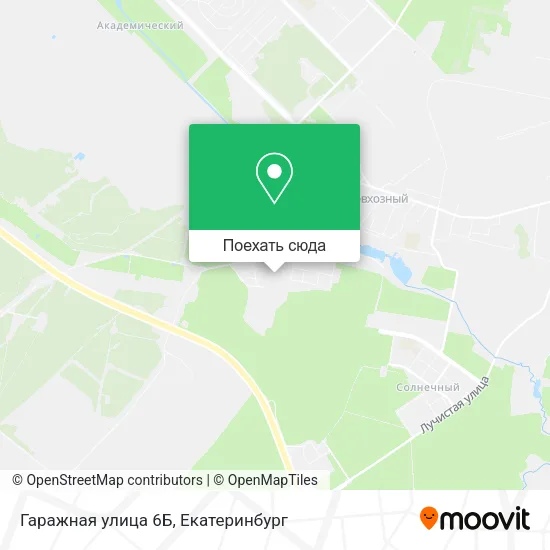 Карта Гаражная улица 6Б