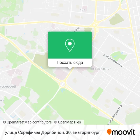 Карта улица Серафимы Дерябиной, 30