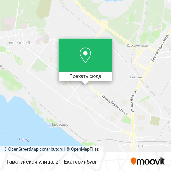 Карта Таватуйская улица, 21