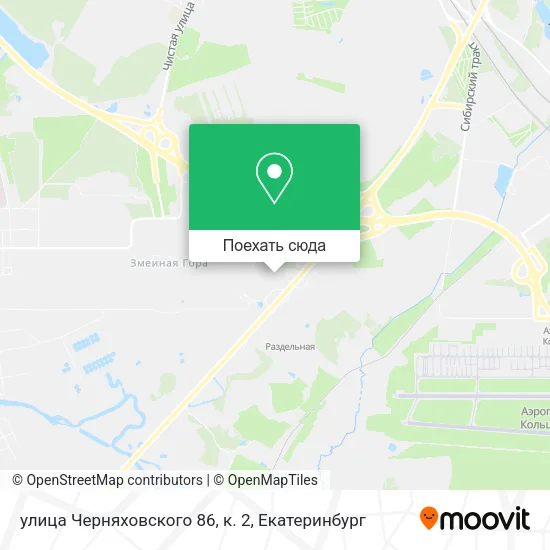 Карта улица Черняховского 86, к. 2