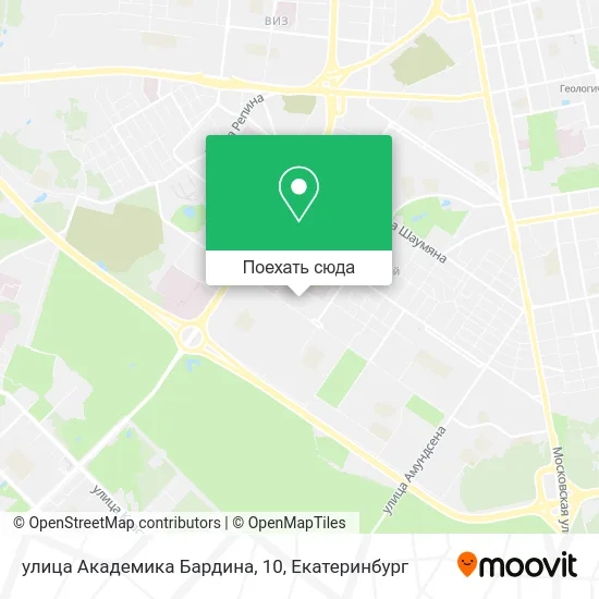 Карта улица Академика Бардина, 10