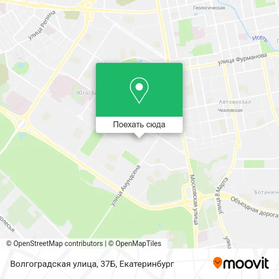 Карта Волгоградская улица, 37Б