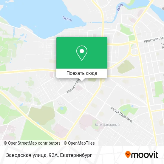 Карта Заводская улица, 92А