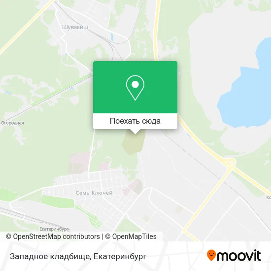Карта Западное кладбище