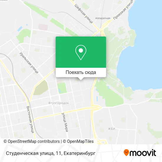 Карта Студенческая улица, 11