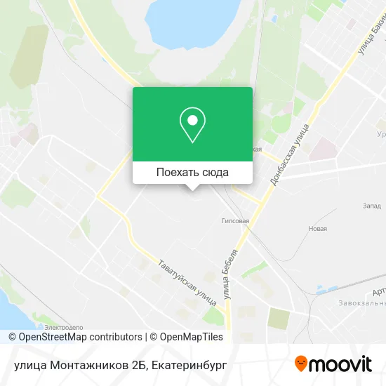 Карта улица Монтажников 2Б