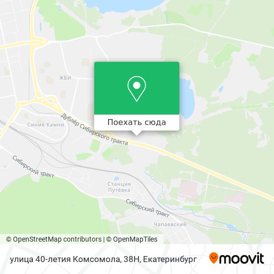 Карта улица 40-летия Комсомола, 38Н