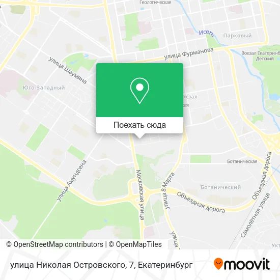 Карта улица Николая Островского, 7