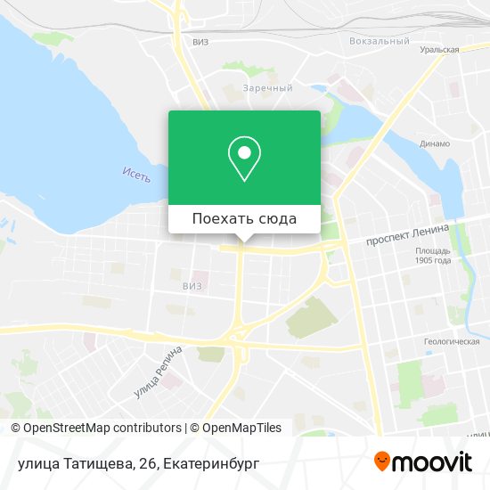 Карта улица Татищева, 26