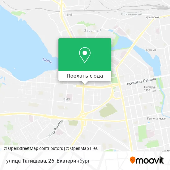 Карта улица Татищева, 26