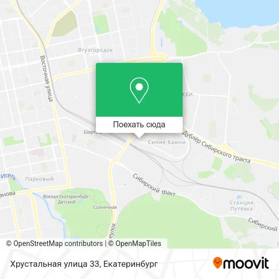 Карта Хрустальная улица 33