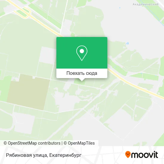 Карта Рябиновая улица