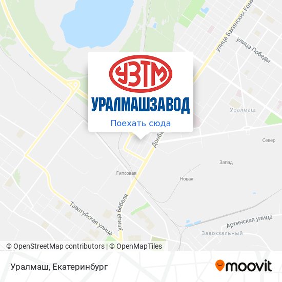 Карта уралмаша в екатеринбурге