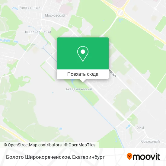 Карта Болото Широкореченское