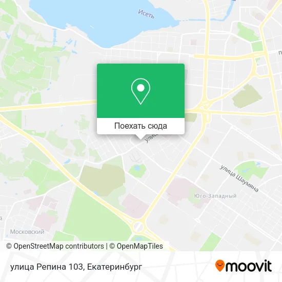 Карта улица Репина 103