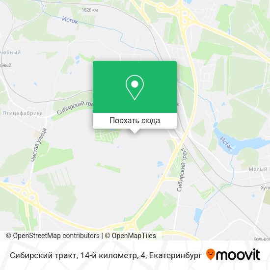 Карта Сибирский тракт, 14-й километр, 4