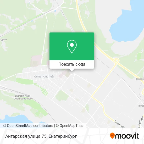 Карта Ангарская улица 75