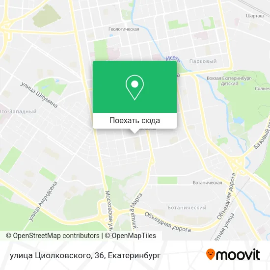 Карта улица Циолковского, 36