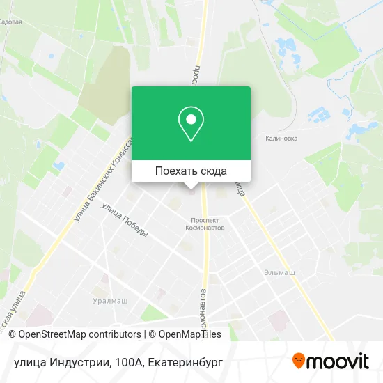 Карта улица Индустрии, 100А