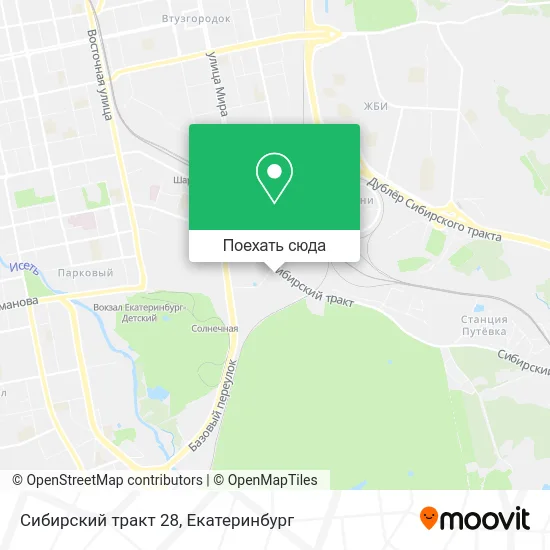 Карта Сибирский тракт 28