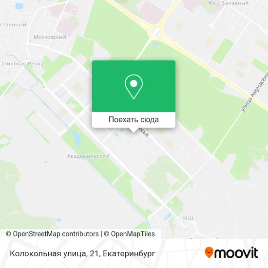 Карта Колокольная улица, 21